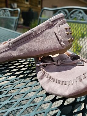 jf j.ferrar Blush Suede Driving Moccasins